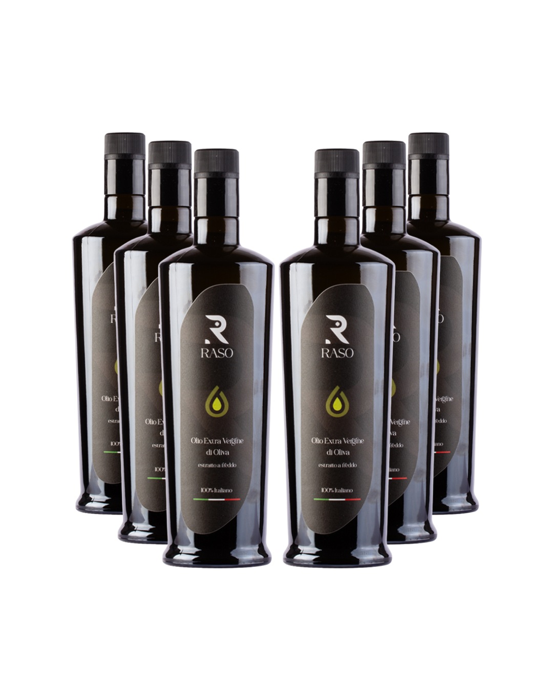 Olio Extravergine di Oliva - 6 Bottiglie da 750ml 1 Frantoio Raso - Bottiglie 750ml x 6 bott