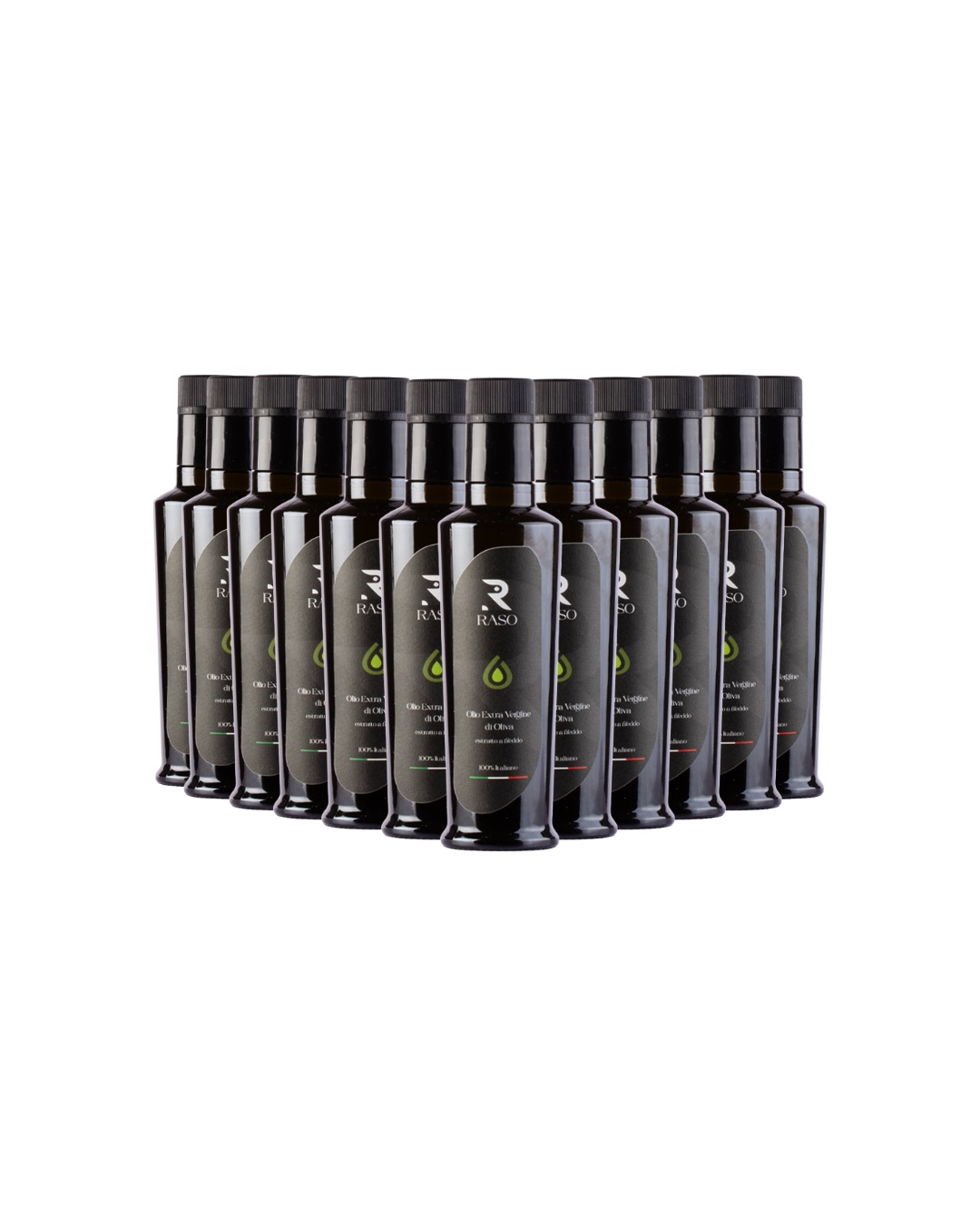 Olio Extravergine di Oliva - 12 Bottiglie da 250ml 1 Frantoio Raso - Bottiglie 250ml x 12 bott